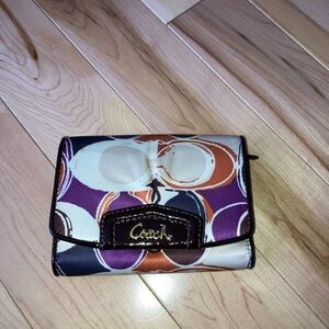 Coach Purple and Orange Women's Wallet